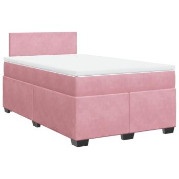 Boxspringbett mit Matratze Rosa 120x190 cm Samt