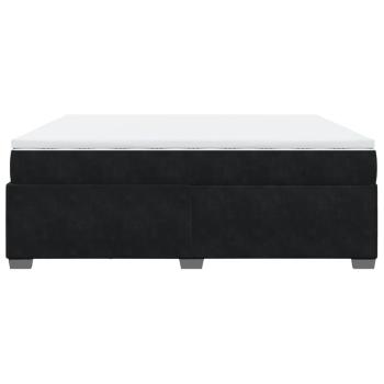 ARDEBO.de - Boxspringbett mit Matratze Schwarz 200x200 cm Samt