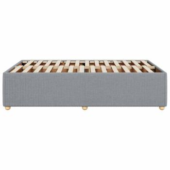 Bettgestell ohne Matratze Hellgrau 120x200 cm Stoff