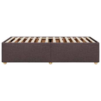 Bettgestell ohne Matratze Dunkelbraun 80x200 cm Stoff