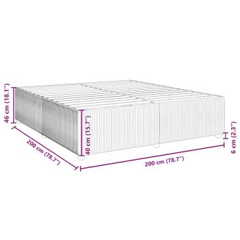 Bettgestell ohne Matratze Creme 200x200 cm Stoff