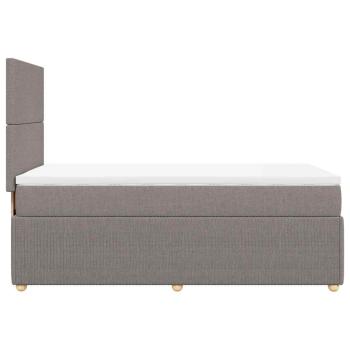 Boxspringbett mit Matratze Taupe 90x190 cm Stoff