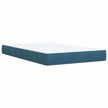 ARDEBO.de - Boxspringbett mit Matratze Blau 120x200 cm Samt