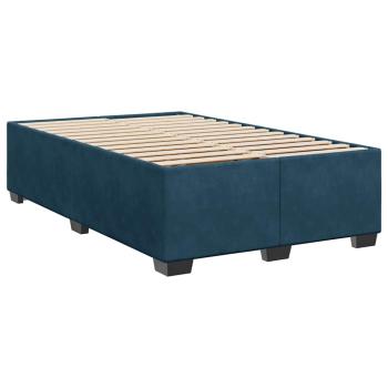 Boxspringbett mit Matratze Blau 120x200 cm Samt