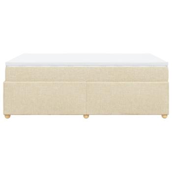 Boxspringbett mit Matratze Creme 120x190 cm Stoff