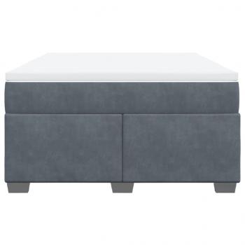Boxspringbett mit Matratze Dunkelgrau 140x190 cm Samt