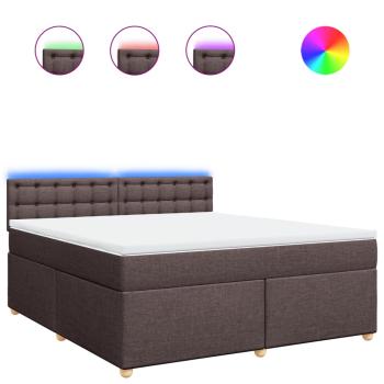ARDEBO.de - Boxspringbett mit Matratze Dunkelbraun 180x200 cm Stoff