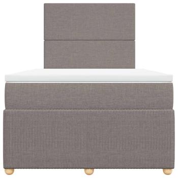 Boxspringbett mit Matratze Taupe 120x200 cm Stoff