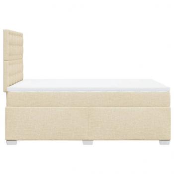 Boxspringbett mit Matratze Creme 120x200 cm Stoff