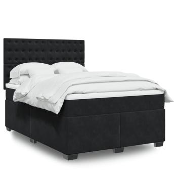 ARDEBO.de - Boxspringbett mit Matratze Schwarz 160x200 cm Samt