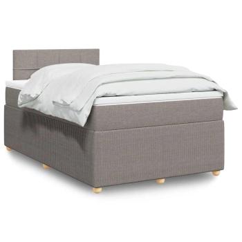ARDEBO.de - Boxspringbett mit Matratze Taupe 120x200 cm Stoff