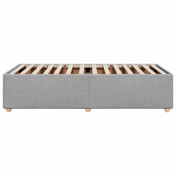 Bettgestell ohne Matratze Hellgrau 100x200 cm Stoff