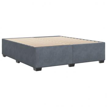 Bettgestell ohne Matratze Dunkelgrau 180x200 cm Samt