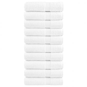 ARDEBO.de - Premium-Duschtücher SOLUND 10 Stk. Weiß 70x140 cm 600 g/m²