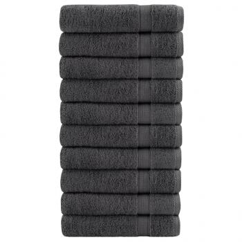 ARDEBO.de - Premium-Handtücher SOLUND 10 Stk. Anthrazit 50x100 cm 600 g/m²
