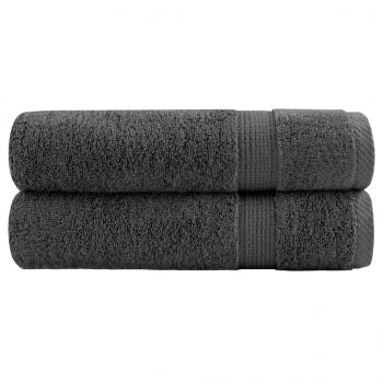 ARDEBO.de - Premium-Badetücher SOLUND 2 Stk. Anthrazit 100x150 cm 600 g/m²