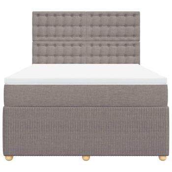 Boxspringbett mit Matratze Taupe 140x200 cm Stoff