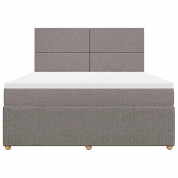 Boxspringbett mit Matratze Taupe 180x200 cm Stoff