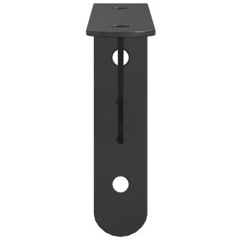 Regalträger 4 Stk. 15x2,5x11,5 cm Schwarz Edelstahl