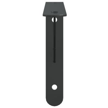 Regalträger 4 Stk. 23,5x2,5x15,5 cm Schwarz Edelstahl