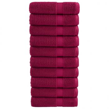 ARDEBO.de - Premium-Badetücher SOLUND 10 Stk. Bordeaux 100x150cm 600 g/m²
