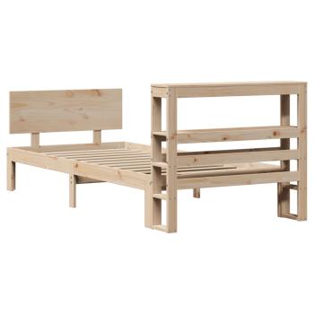 Bettgestell mit Kopfteil ohne Matratze 100x200 cm