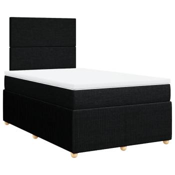 ARDEBO.de - Boxspringbett mit Matratze Schwarz 120x200 cm Stoff