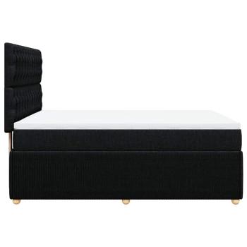 ARDEBO.de - Boxspringbett mit Matratze Schwarz 160x200 cm Stoff