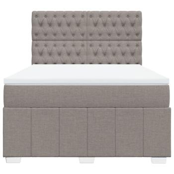 ARDEBO.de - Boxspringbett mit Matratze Taupe 160x200 cm Stoff