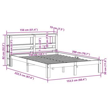 Bettgestell mit Kopfteil ohne Matratze 150x200 cm