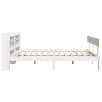 Massivholzbett ohne Matratze Weiß 140x200 cm Kiefernholz