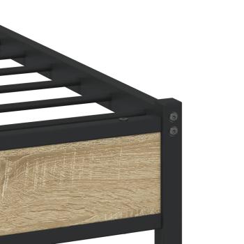 ARDEBO.de - Metallbett ohne Matratze Sonoma-Eiche 120x190 cm
