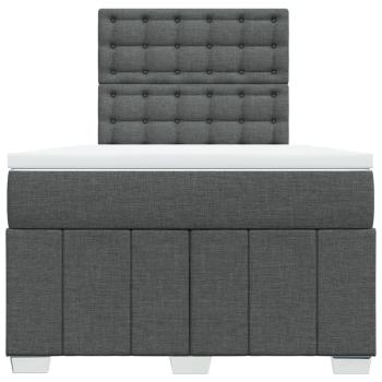 Boxspringbett mit Matratze Dunkelgrau 120x200 cm Stoff