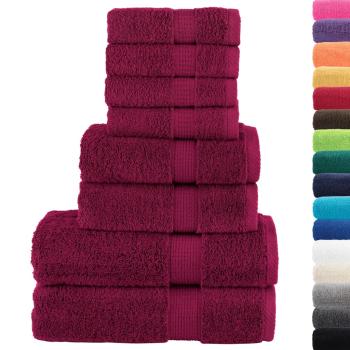 8 tlg. Premium-Handtuch-Set SOLUND Bordeaux 600 g/m²