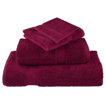 8 tlg. Premium-Handtuch-Set SOLUND Bordeaux 600 g/m²
