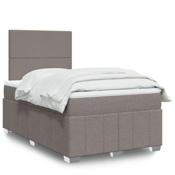 ARDEBO.de - Boxspringbett mit Matratze Taupe 120x200 cm Stoff