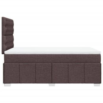 Boxspringbett mit Matratze Dunkelbraun 120x200 cm Stoff