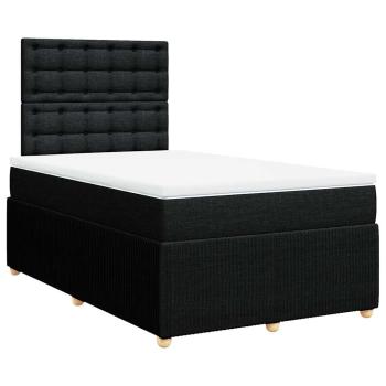 ARDEBO.de - Boxspringbett mit Matratze Schwarz 120x200 cm Stoff