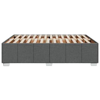 Bettgestell ohne Matratze Dunkelgrau 160x200 cm Stoff