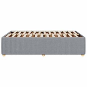 ARDEBO.de - Bettgestell Hellgrau 120x190 cm Stoff