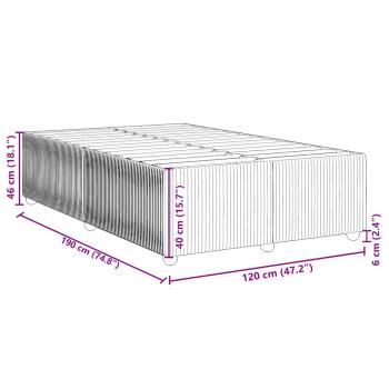Bettgestell Hellgrau 120x190 cm Stoff