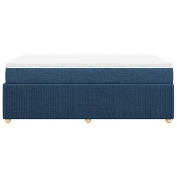 Boxspringbett mit Matratze Blau 120x190 cm Stoff