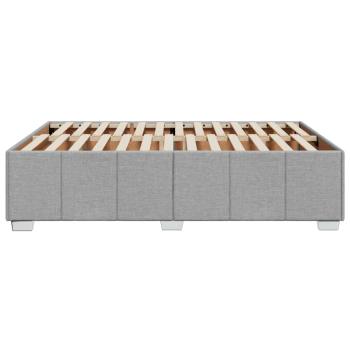 Bettgestell ohne Matratze Hellgrau 140x200 cm Stoff