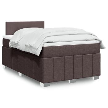 ARDEBO.de - Boxspringbett mit Matratze Dunkelbraun 120x200 cm Stoff
