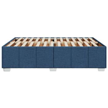 Bettgestell ohne Matratze Blau 140x200 cm Stoff