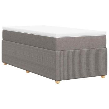 ARDEBO.de - Boxspringbett mit Matratze Taupe 100x200 cm Stoff