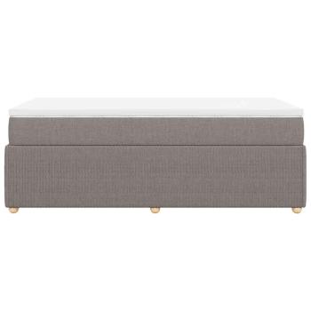 Boxspringbett mit Matratze Taupe 100x200 cm Stoff