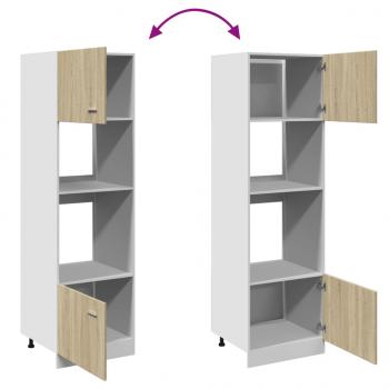 Mikrowellenumbauschrank Sonoma-Eiche 60x57x207 cm Holzwerkstoff