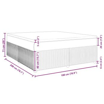 Boxspringbett mit Matratze Taupe 180x200 cm Stoff