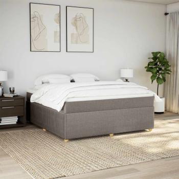 Boxspringbett mit Matratze Taupe 180x200 cm Stoff